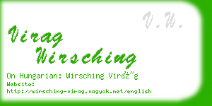 virag wirsching business card